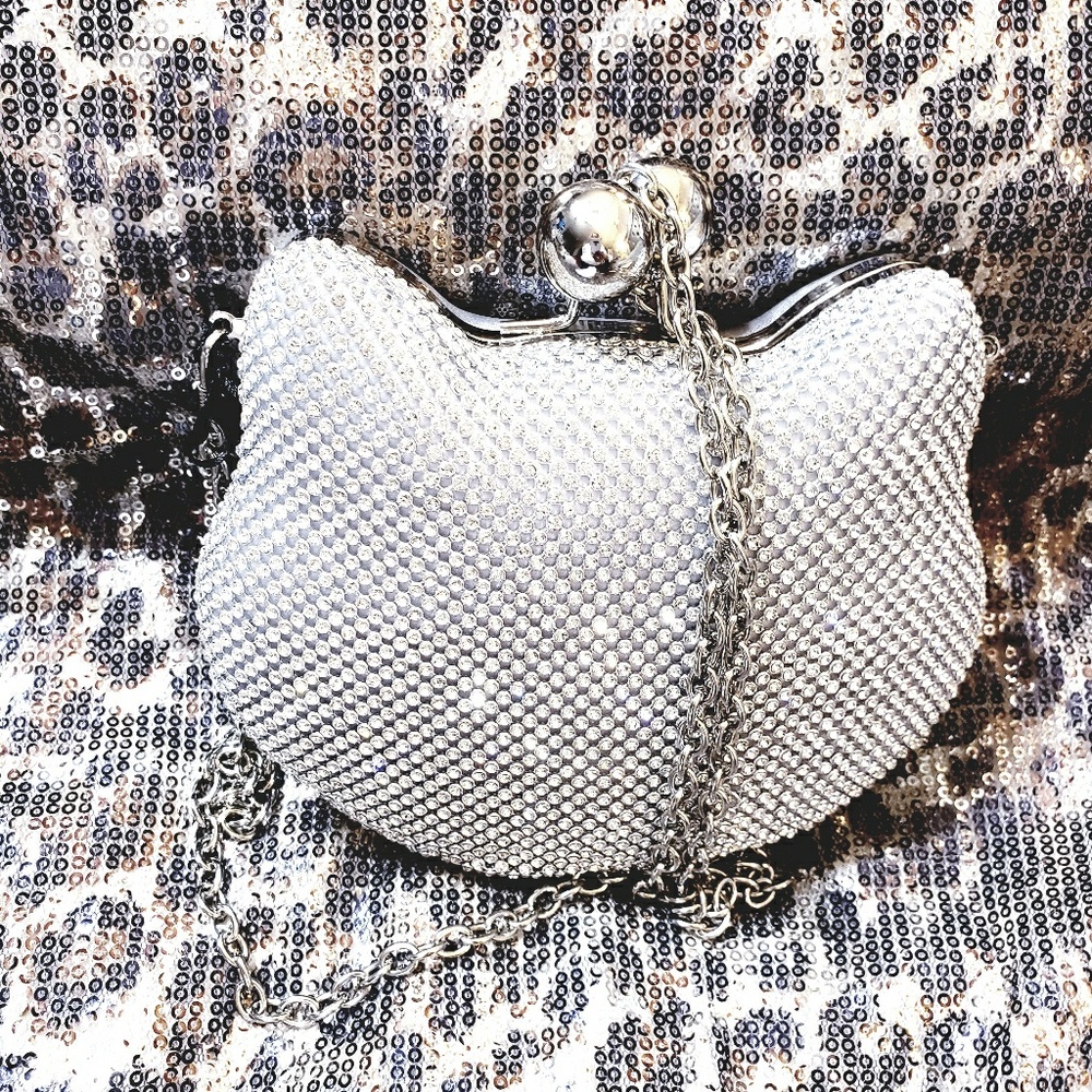 Cat shape handbag clutch